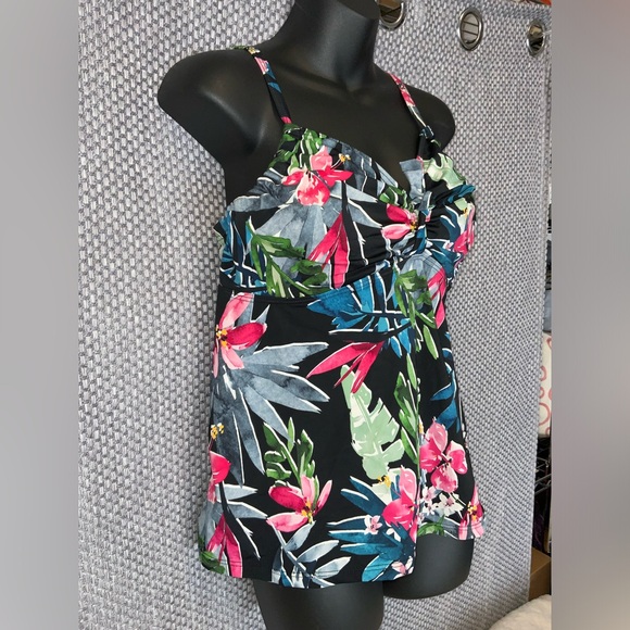 Swimsuits For All Women's Plus Size Adjustable Relaxed Fit Tie Front - Picture 3 of 11